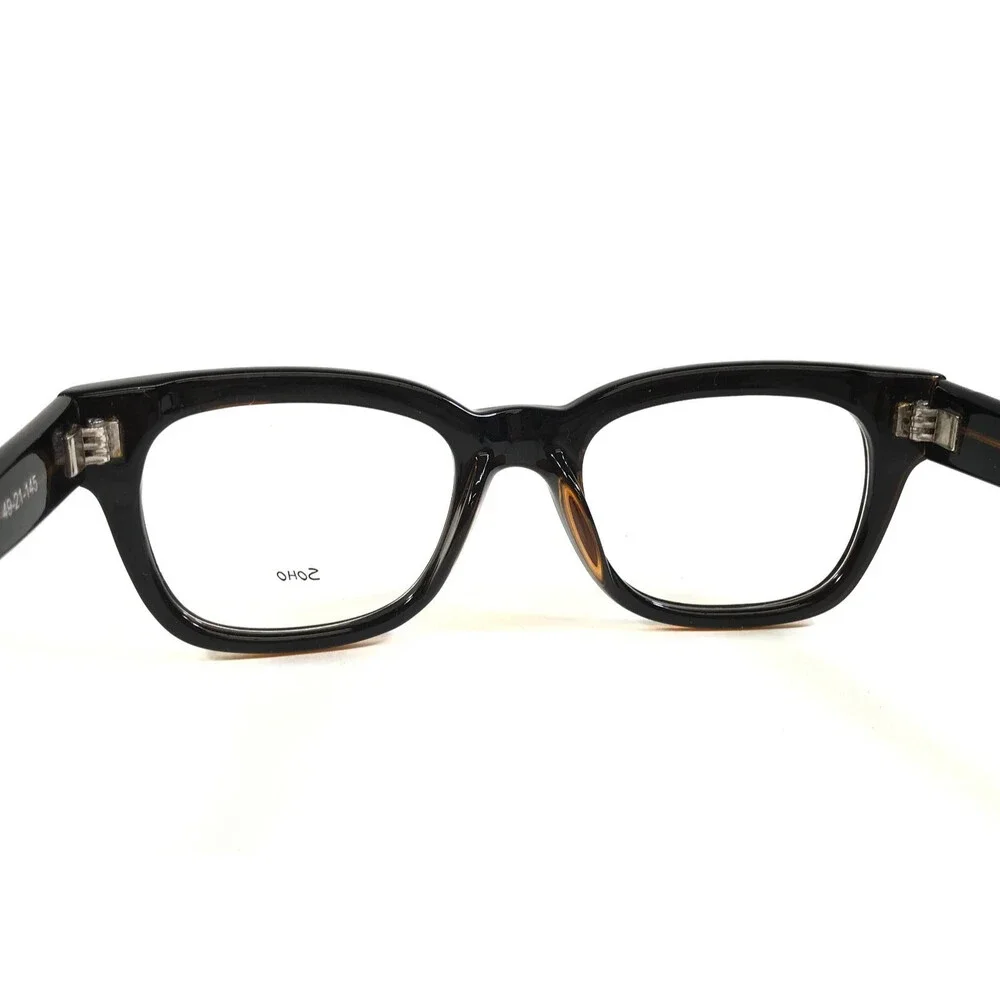 Vivid Eyeglasses Frames SOHO 99 BLACK/BROWN Square Thick Rim 49-21-145